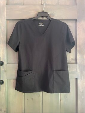 Cherokee Women's Black V-Neck Short Sleeve Scrub Top